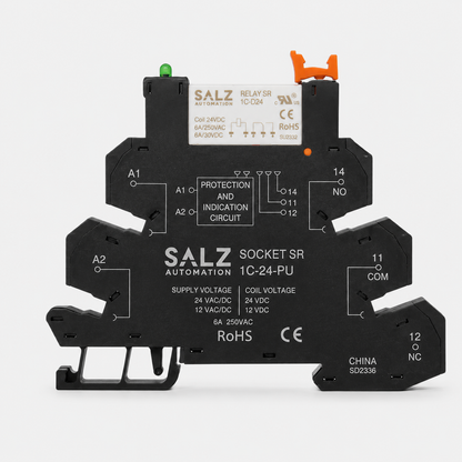 Steckrelais 230V AC/DC mit Sockel – SR 1C-AD230-PU Relais Kit